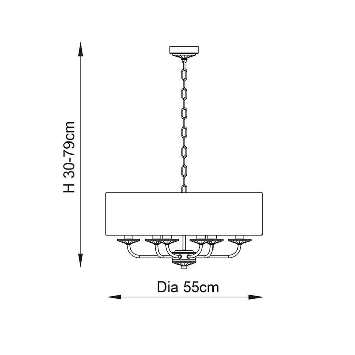 Endon Nixon 6lt pendant