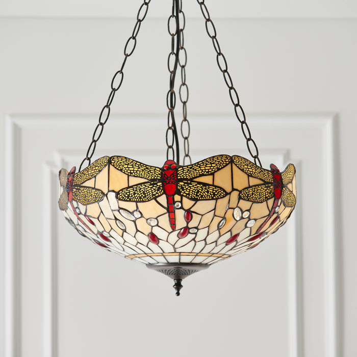 Dragonfly beige 3lt Pendant