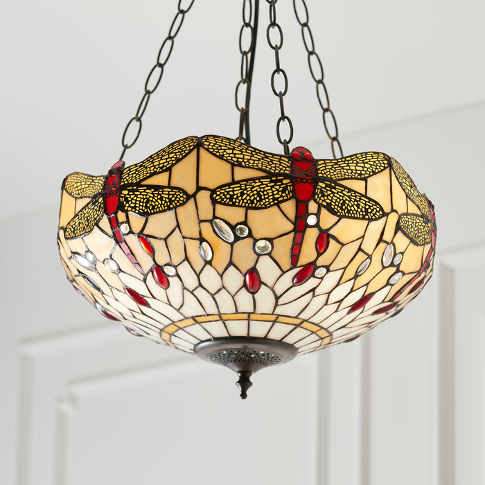 Dragonfly beige 3lt Pendant