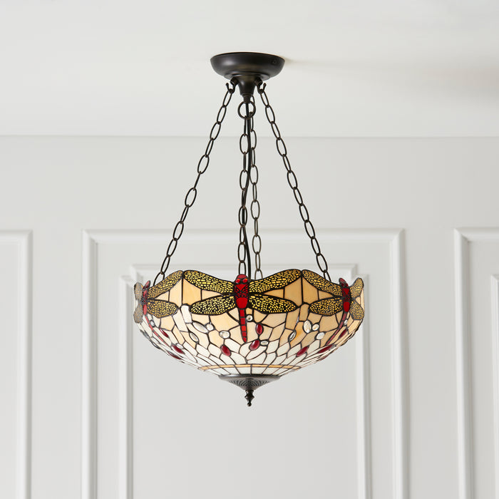 Dragonfly beige 3lt Pendant