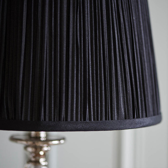 Interiors 1900 Polina nickel Medium table lamp with black shade