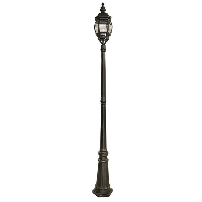 Searchlight  7174 Bel Aire 221cm Outdoor Post  -  Silk Black & Glass, IP23