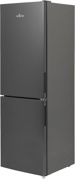 Willow WFF157G 157L Freestanding 70/30 Fridge Freezer with Adjustable Thermostat, Mark-Proof Finish, Low Frost, 2 Year Warranty - Grey [Energy Class E]