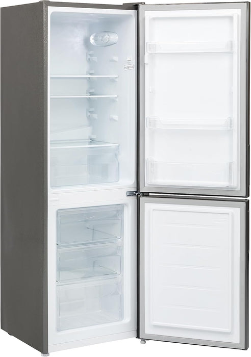 Willow WFF157G 157L Freestanding 70/30 Fridge Freezer with Adjustable Thermostat, Mark-Proof Finish, Low Frost, 2 Year Warranty - Grey [Energy Class E]