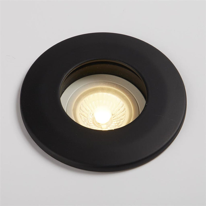 Searchlight  72310BK Burford Bathroom Black Downlight, IP65, Fire Rated