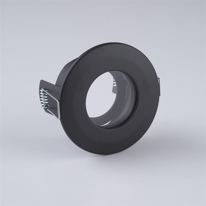 Searchlight  72310BK Burford Bathroom Black Downlight, IP65, Fire Rated