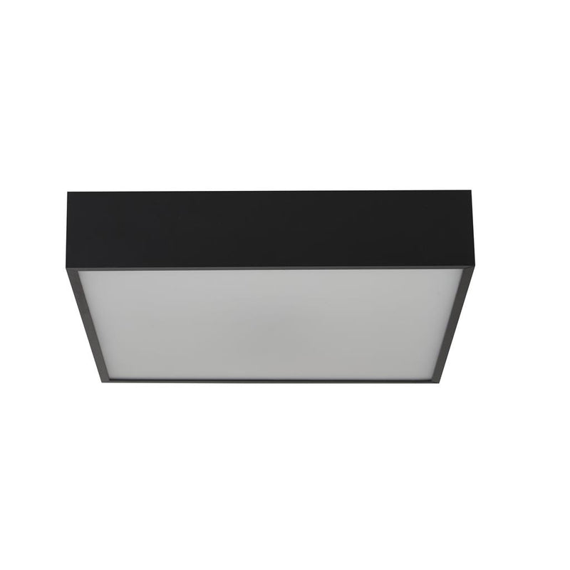 Searchlight 72370BK Zeus Flush - Black Metal & Opal Polycarbonate