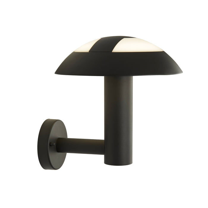 Searchlight  7263GY Mushroom Outdoor Wall Light- Grey Metal & Opal Polycarbonate
