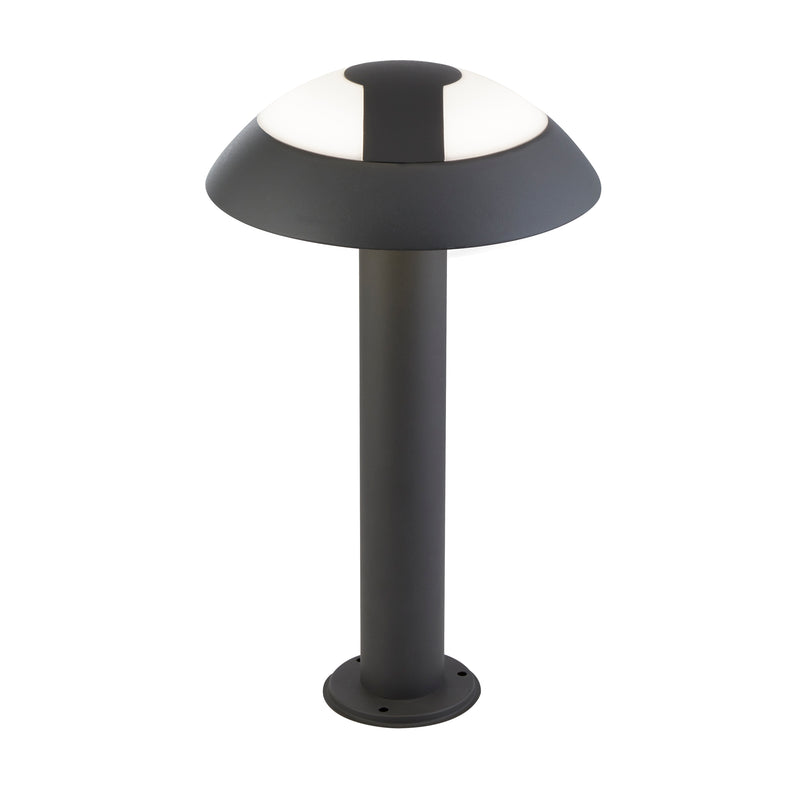 Searchlight  7264-450 Mushroom Outdoor Post  - Dark Grey & Opal Polycarbonate