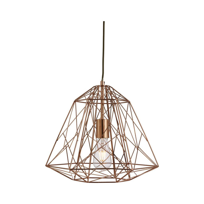 Searchlight  7271CU Geometric Pendant - Shiny Copper Metal