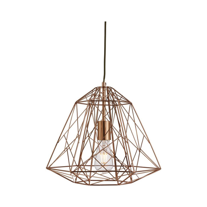 Searchlight  7271CU Geometric Pendant - Shiny Copper Metal