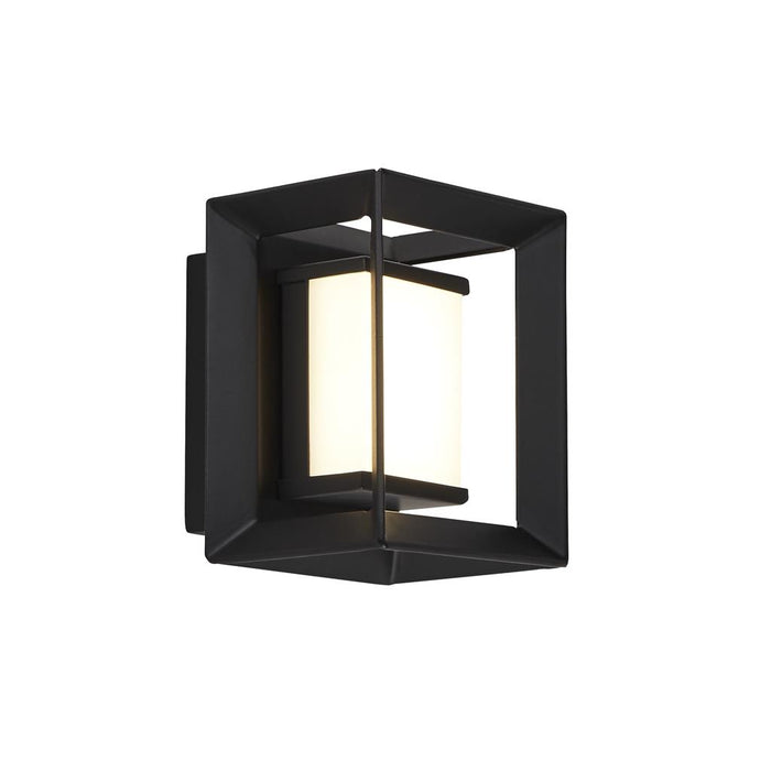 Searchlight  74303-1BK Chaplin Wall Light - Black Metal & Opal Acrylic