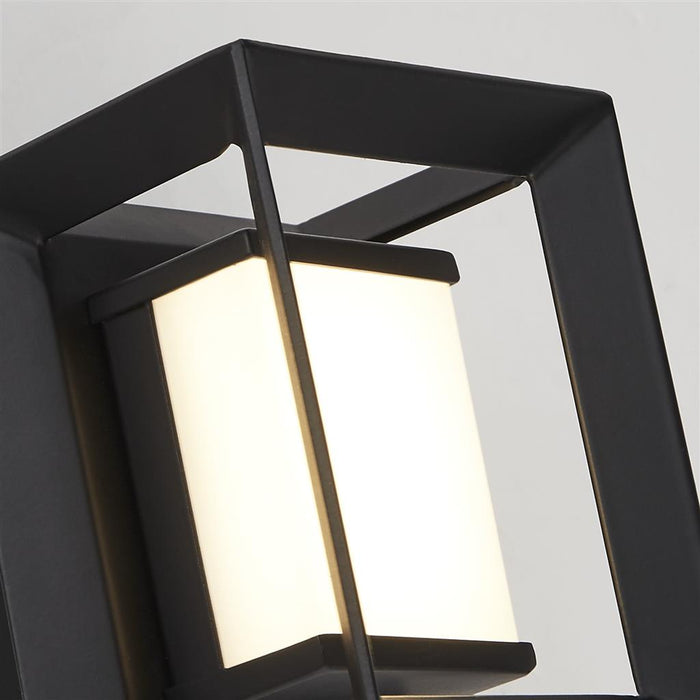 Searchlight  74303-1BK Chaplin Wall Light - Black Metal & Opal Acrylic