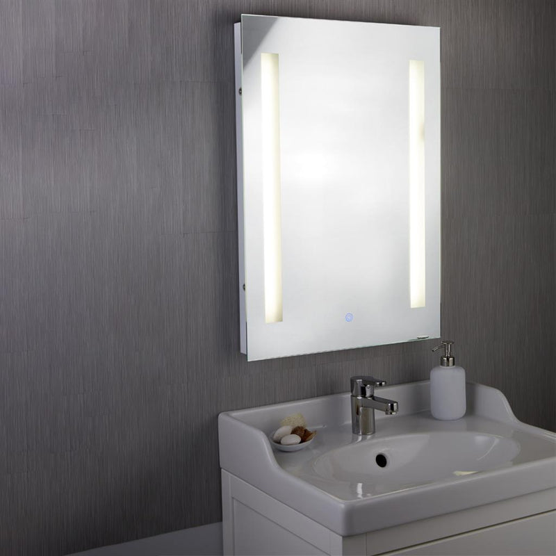 Searchlight  7450 Bathroom Mirror w Shaving Socket  -  Chrome & Frosted, IP44
