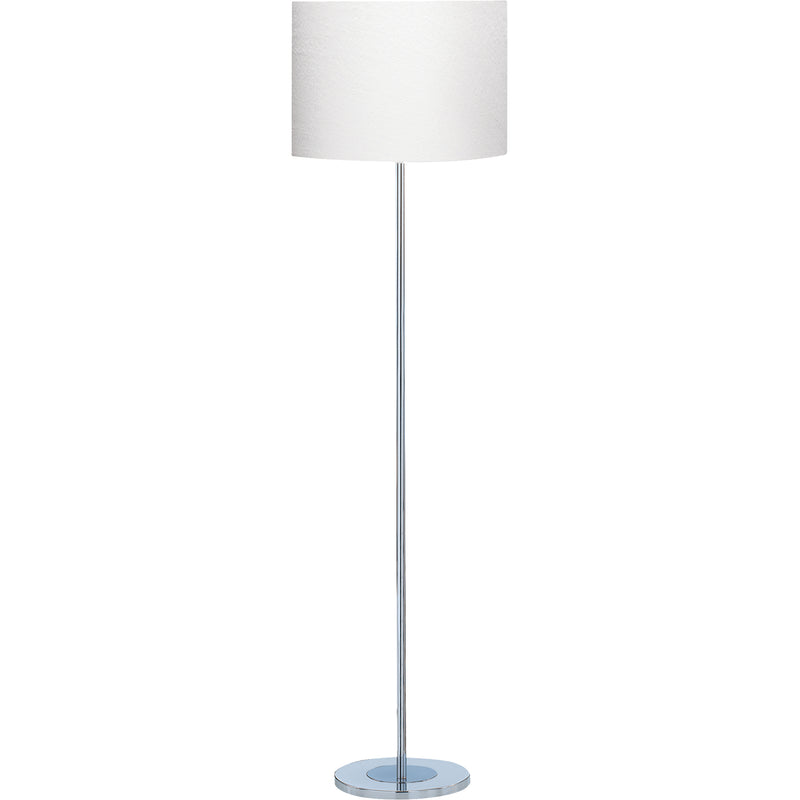 Searchlight  7550CC Carter Floor Lamp - Chrome Base & Fabric Shade