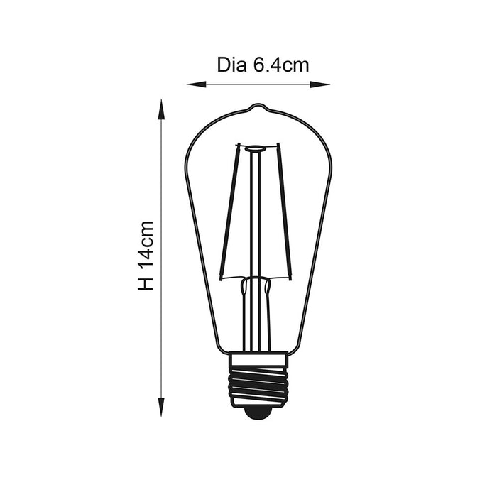 Endon E27 LED filament pear