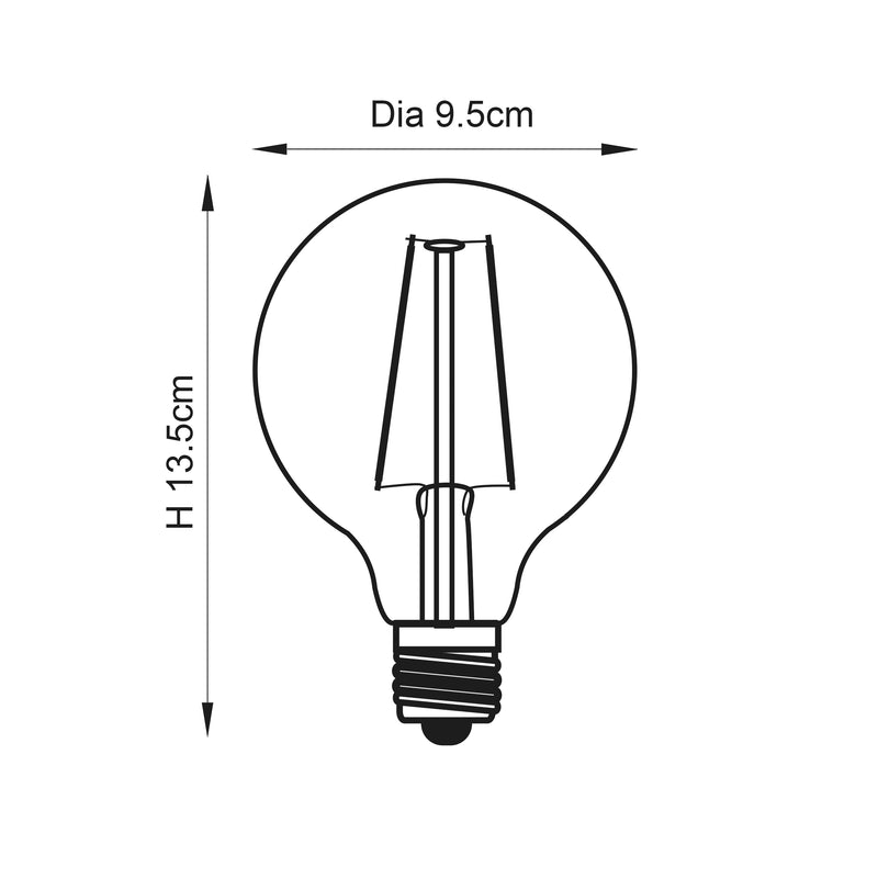E27 LED filament globe 1lt Accessory