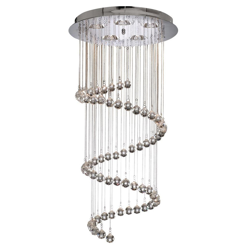 Searchlight  7743CC Hallway 3Lt Multi-Drop Pendant- Chrome Metal & Clear Crystal