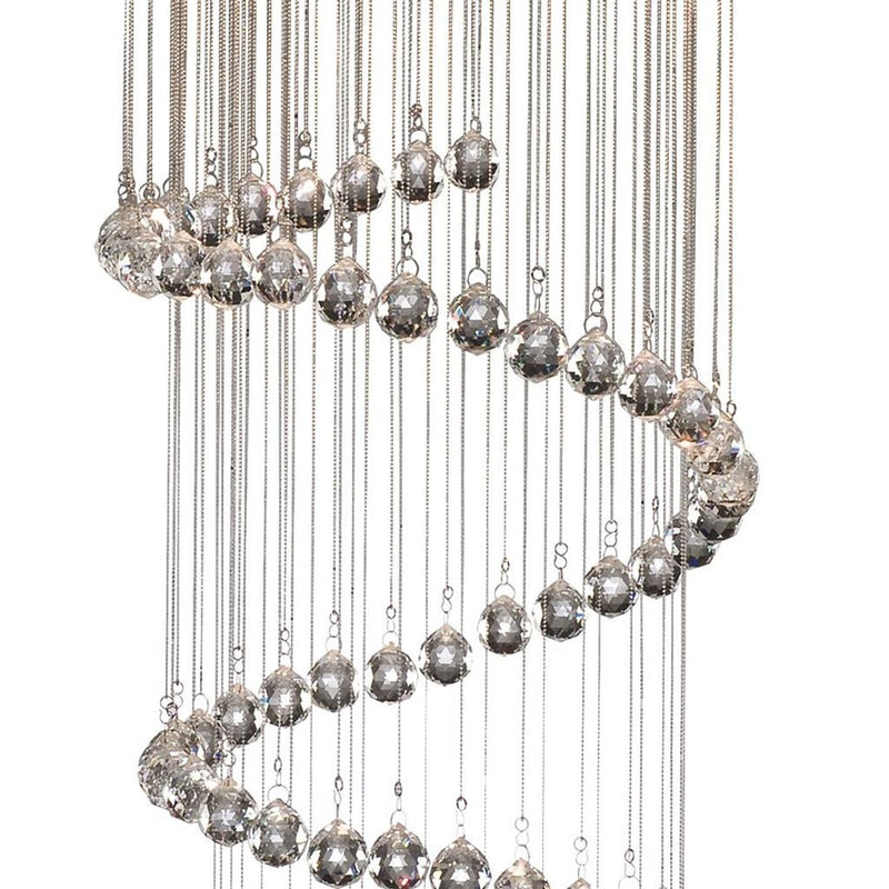 Searchlight  7743CC Hallway 3Lt Multi-Drop Pendant- Chrome Metal & Clear Crystal