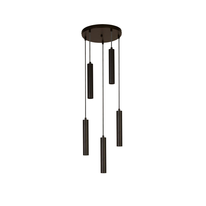 Searchlight  35721-5BK Dulwich 5Lt Multi-Drop Pendant - Black Metal