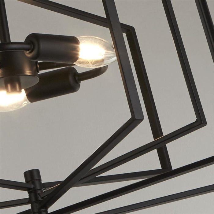 Searchlight  7793BK Slinky 3Lt Ceiling Pendant - Black Metal
