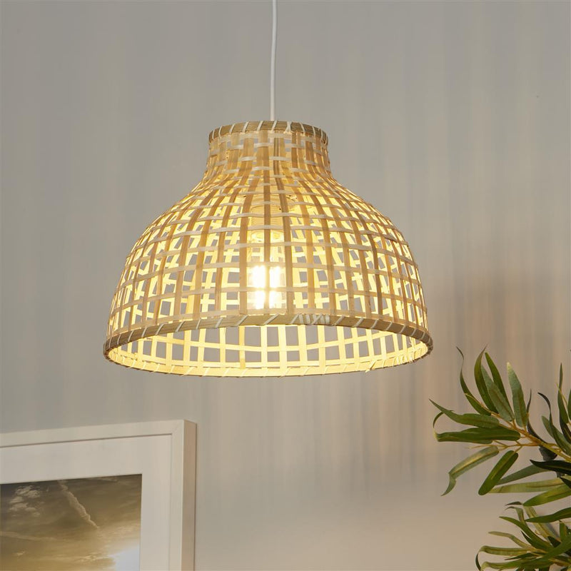 Searchlight 7868CW Bali Pendant - Bamboo