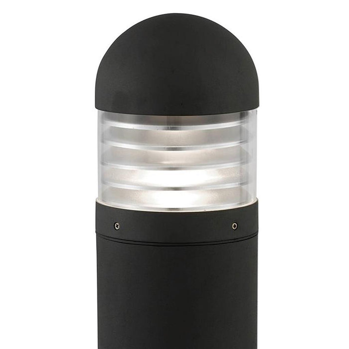 Searchlight  7900-900 Bronx Outdoor Post- Black Metal, Clear Glass & Polycarbonate