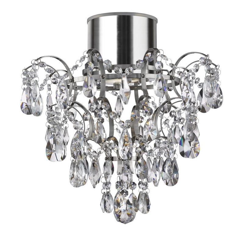 Searchlight  7901-1CC-LED Belle Chandelier  - Chrome Metal & Clear Crystal