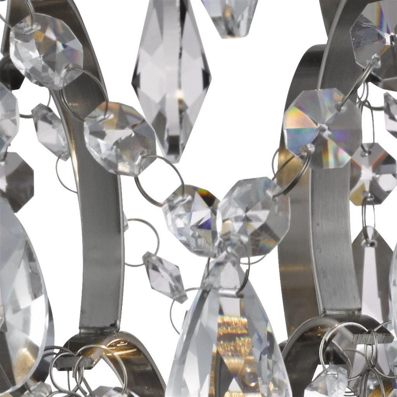 Searchlight  7901-1CC-LED Belle Chandelier  - Chrome Metal & Clear Crystal