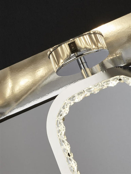 Searchlight  7959CC Aura Floor Lamp LED Base -Chrome with Crystal Glass