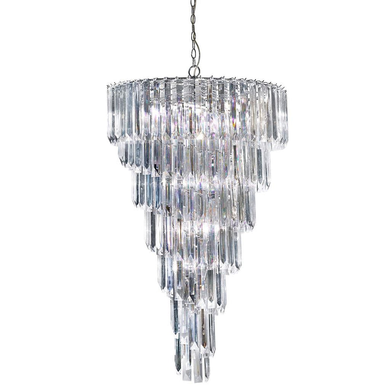 Searchlight  7999-9CC Sigma  9Lt Chandelier - Chrome Metal & Acrylic