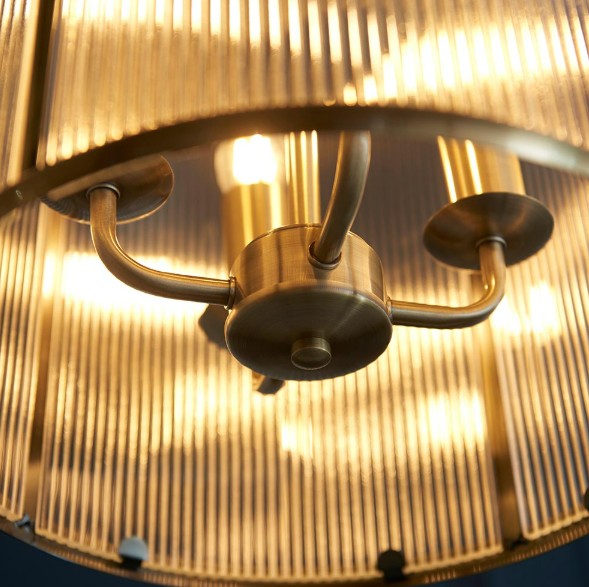 Lambeth Ribbed 4lt Pendant - 106711