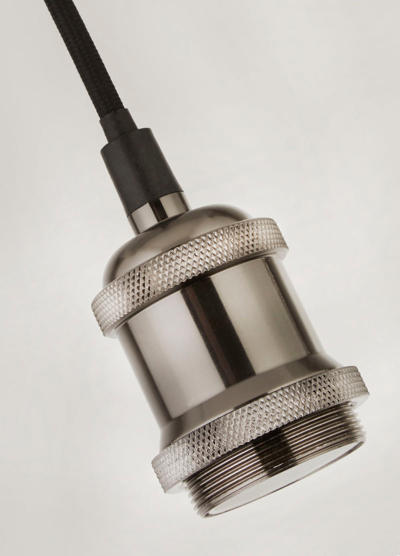 Searchlight  7461SS Suspension Cable - Satin Silver Metal & Black Braided Cable - Bonus Superstore