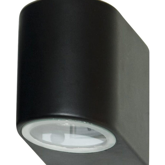 Searchlight  8008-1BK-LED Eiffel Outdoor Wall Light-Black Metal, Clear & Frosted Glass