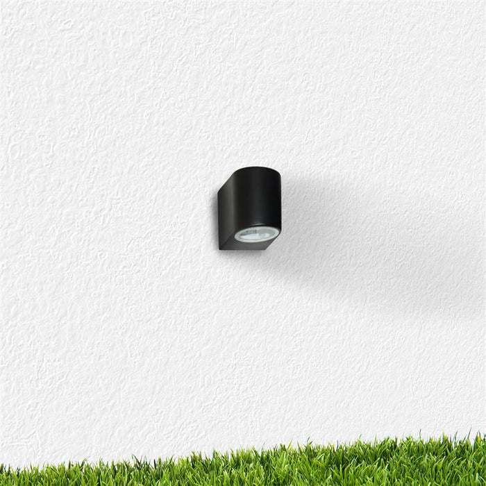 Searchlight  8008-1BK-LED Eiffel Outdoor Wall Light-Black Metal, Clear & Frosted Glass
