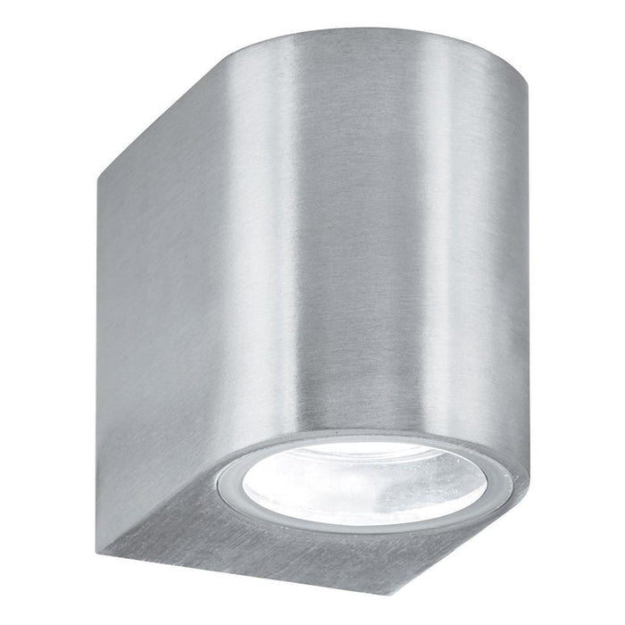 Searchlight  8008-1SS-LED Eiffel Outdoor Wall Light - Satin Silver, Clear & Frosted