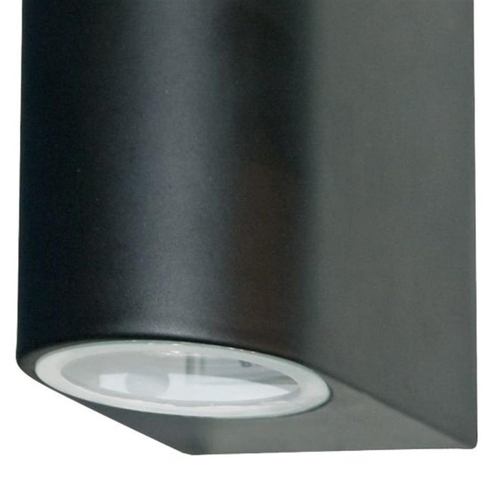 Searchlight  8008-2BK-LED Eiffel Outdoor Wall Light-Black Metal, Clear & Frosted Glass