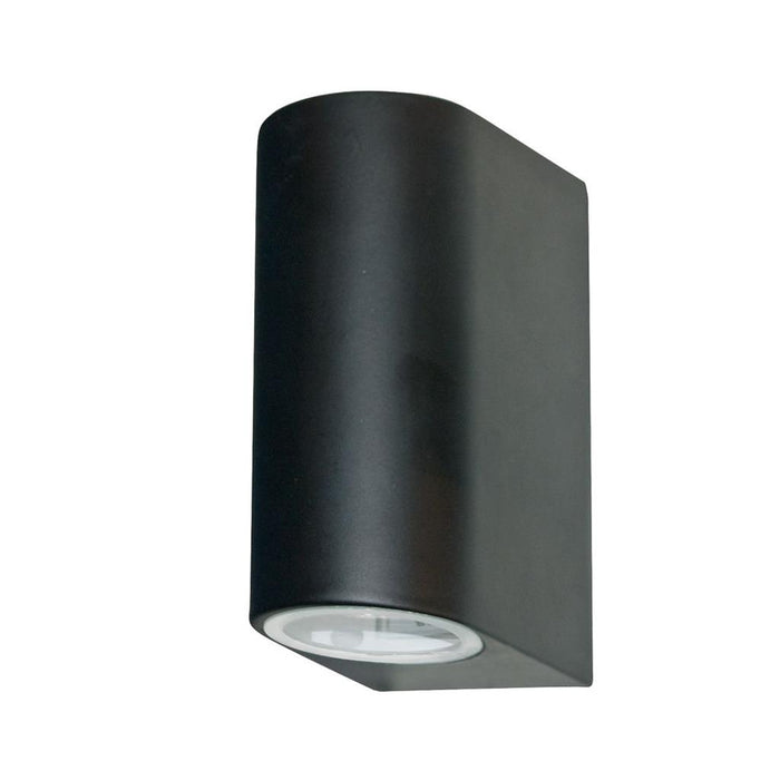 Searchlight  8008-2BK-LED Eiffel Outdoor Wall Light-Black Metal, Clear & Frosted Glass