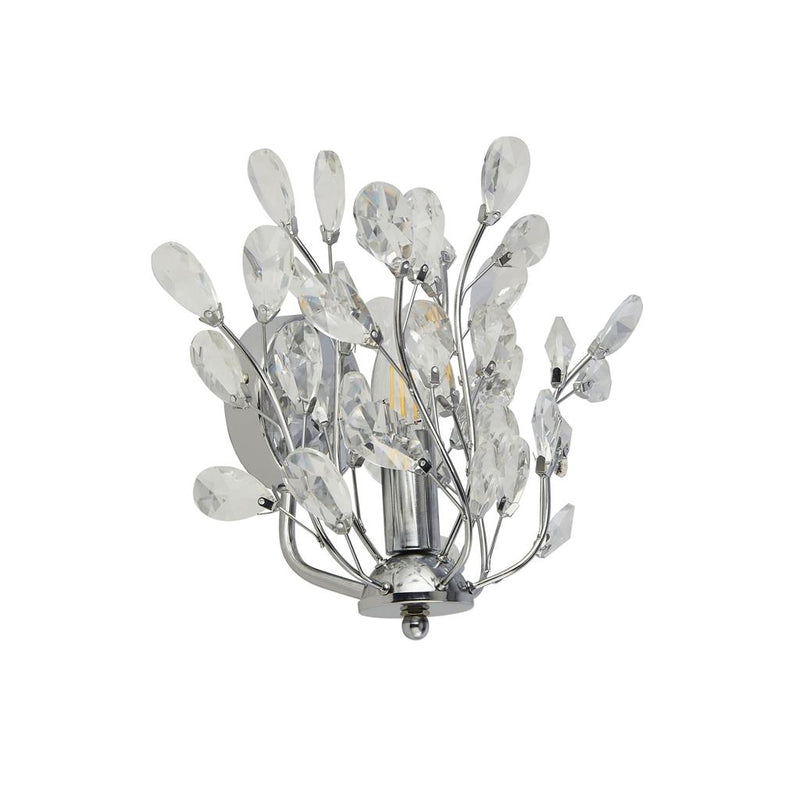 Searchlight  8011-1CC Bouquet 7Lt Wall Light - Chrome & Crystal Glass