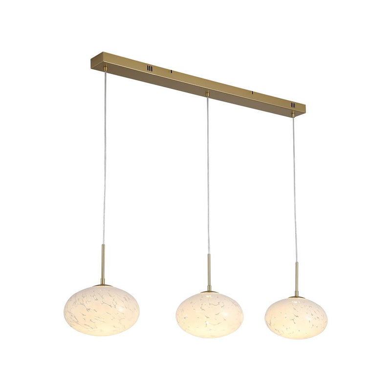 Searchlight 80823-3GO Confetti LED Bar Pendant - Gold Metal & Confetti Glass