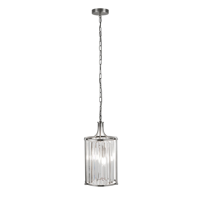Searchlight  8092-2CC Victoria  2Lt Pendant  - Chrome Metal & Clear Crystal