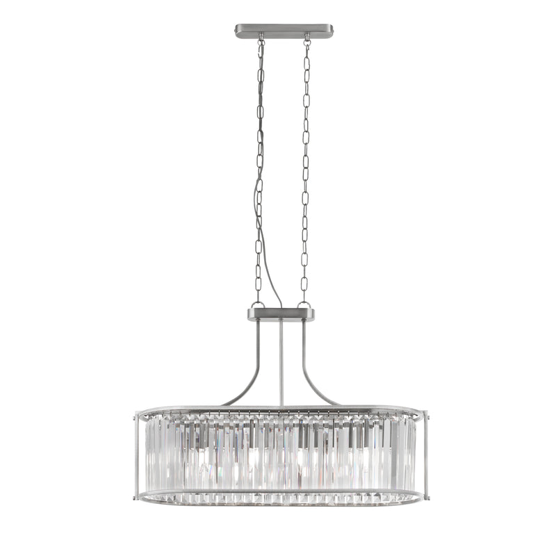 Searchlight  8095-5CC Victoria  5Lt Pendant - Chrome Metal & Clear Crystal