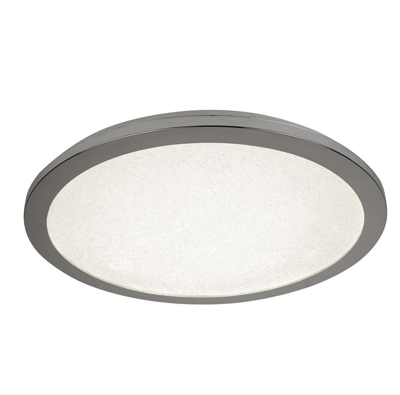Searchlight  8100-30CC Scilly LED Flush - Chrome Metal & Crystal Sand