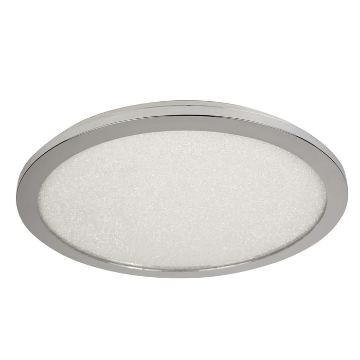 Searchlight  8100-30CC Scilly LED Flush - Chrome Metal & Crystal Sand