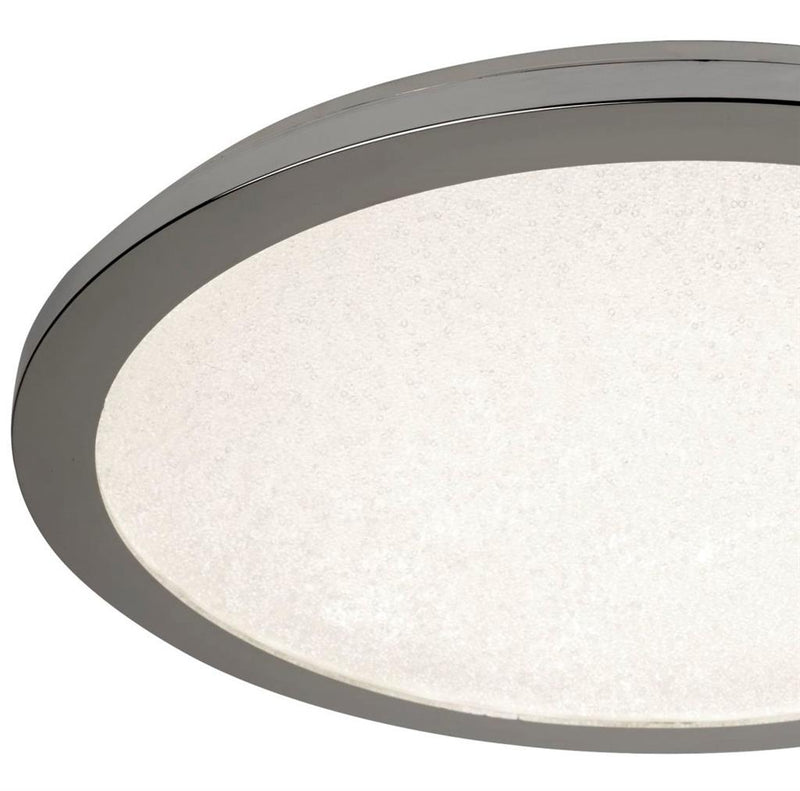 Searchlight  8100-30CC Scilly LED Flush - Chrome Metal & Crystal Sand