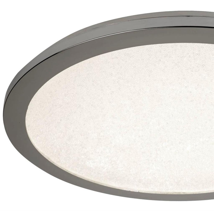 Searchlight  8100-30CC Scilly LED Flush - Chrome Metal & Crystal Sand