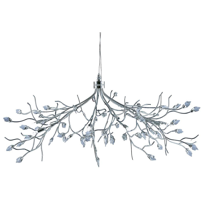 Searchlight  8110-10CC Astbury 8Lt Pendant  - Chrome Metal & Acid Glass