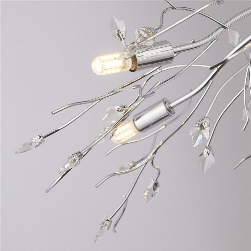 Searchlight  8110-10CC Astbury 8Lt Pendant  - Chrome Metal & Acid Glass