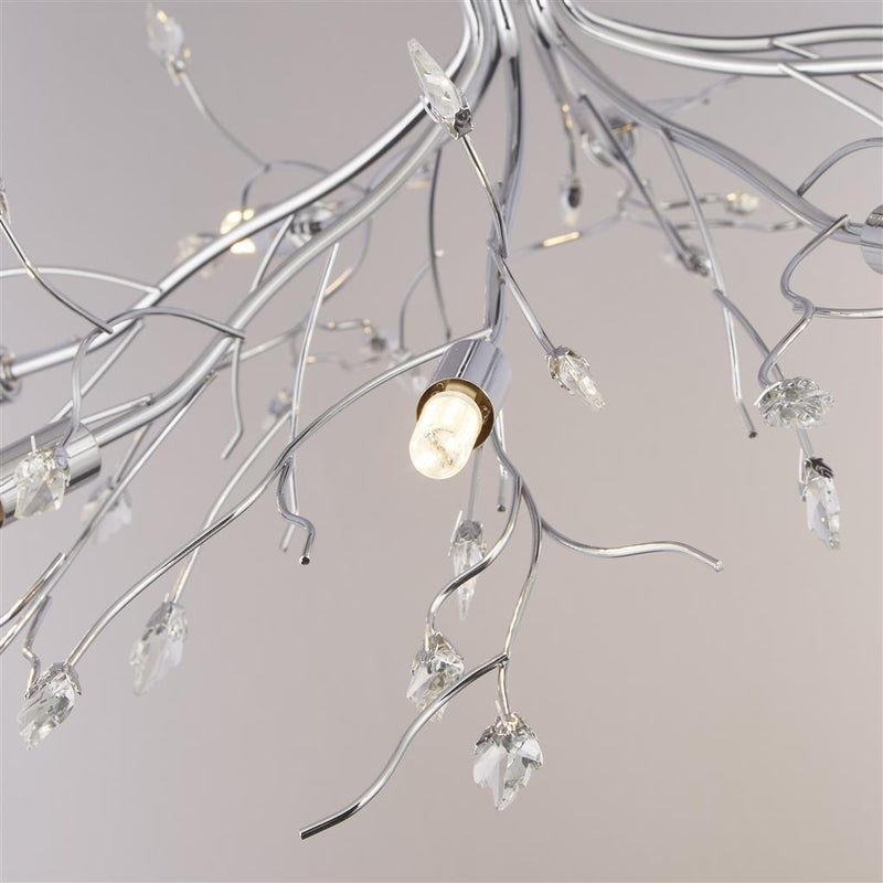 Searchlight  8110-10CC Astbury 8Lt Pendant  - Chrome Metal & Acid Glass