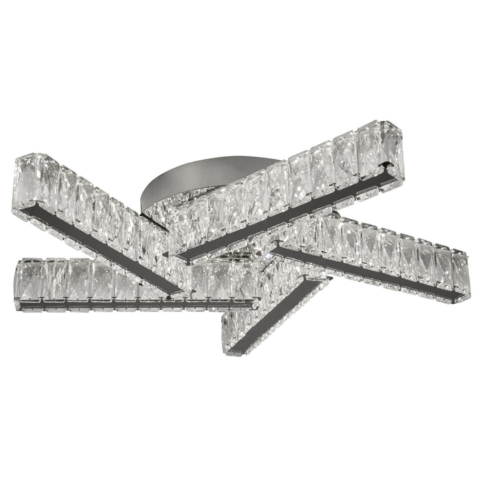 Searchlight  8125-5CC Clover 5Lt LED Flush - Chrome & Clear Glass